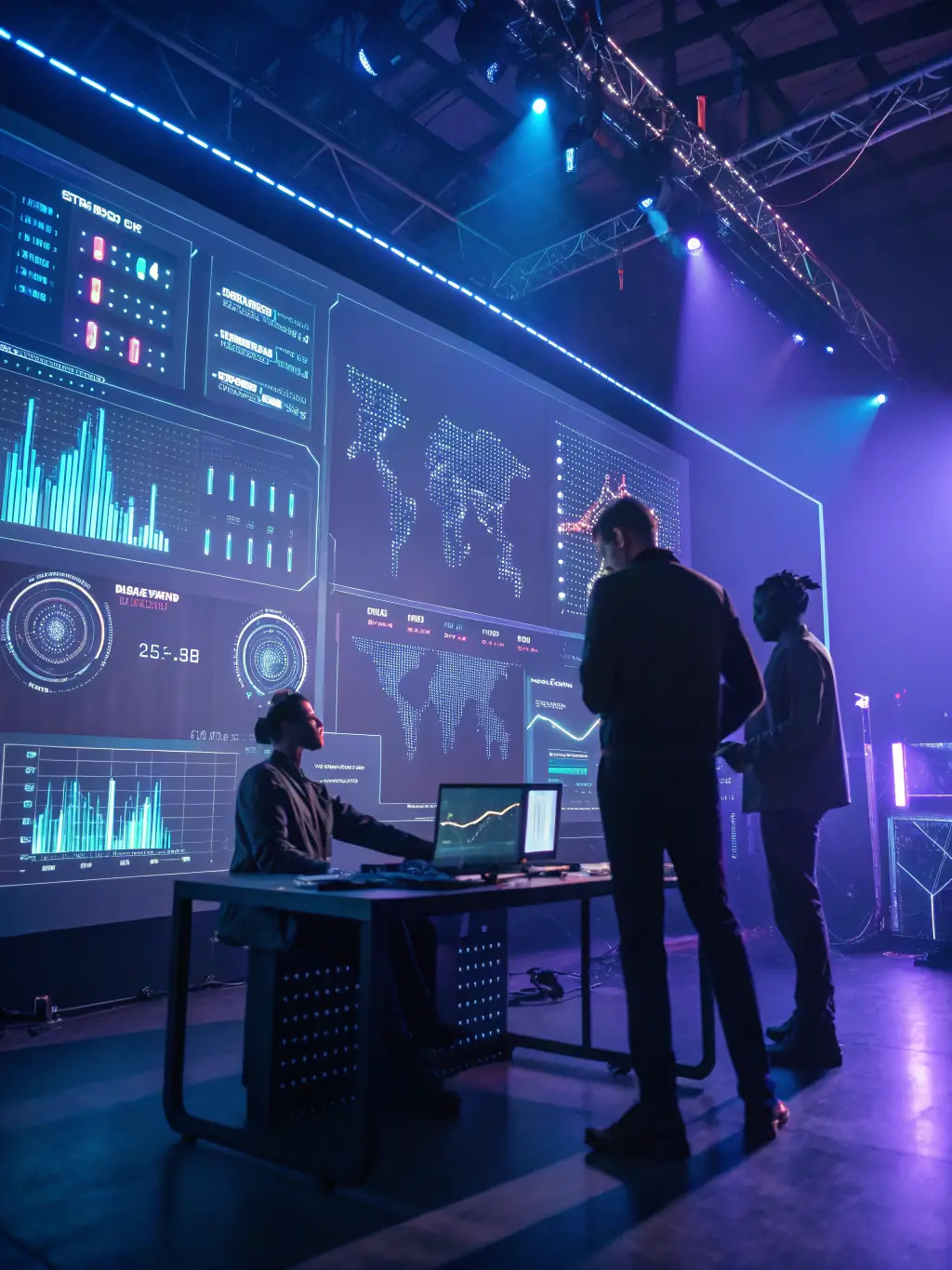 An image depicting a financial model projecting the growth trajectory of a technology startup, developed by iGNIS SF for corporate financial planning.