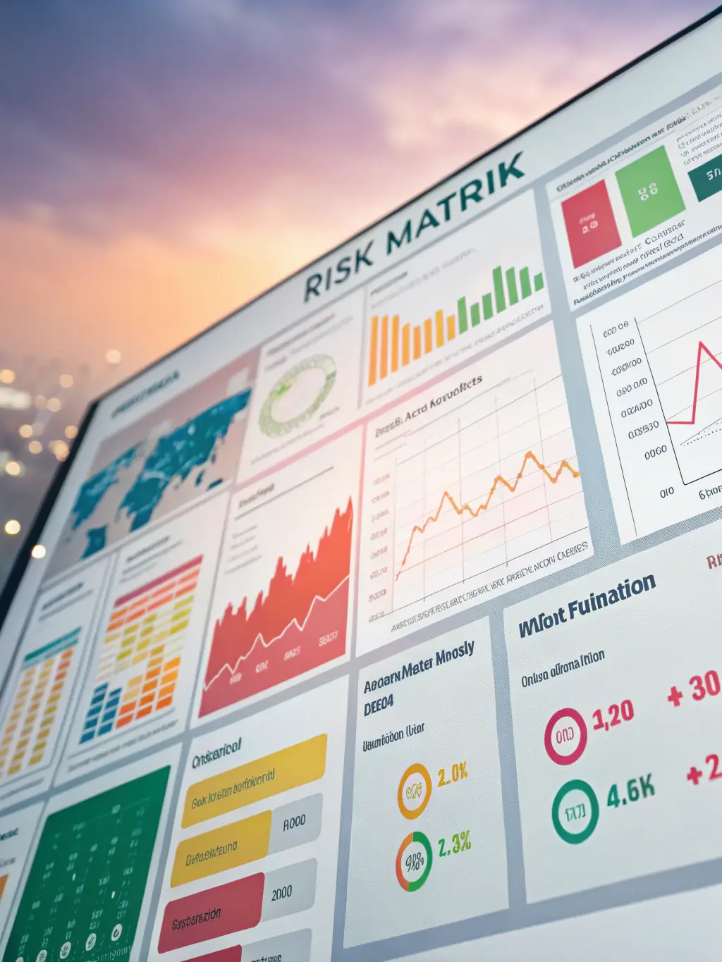 A visual representation of a risk assessment matrix, illustrating iGNIS SF's approach to identifying and mitigating potential risks in investment portfolios.
