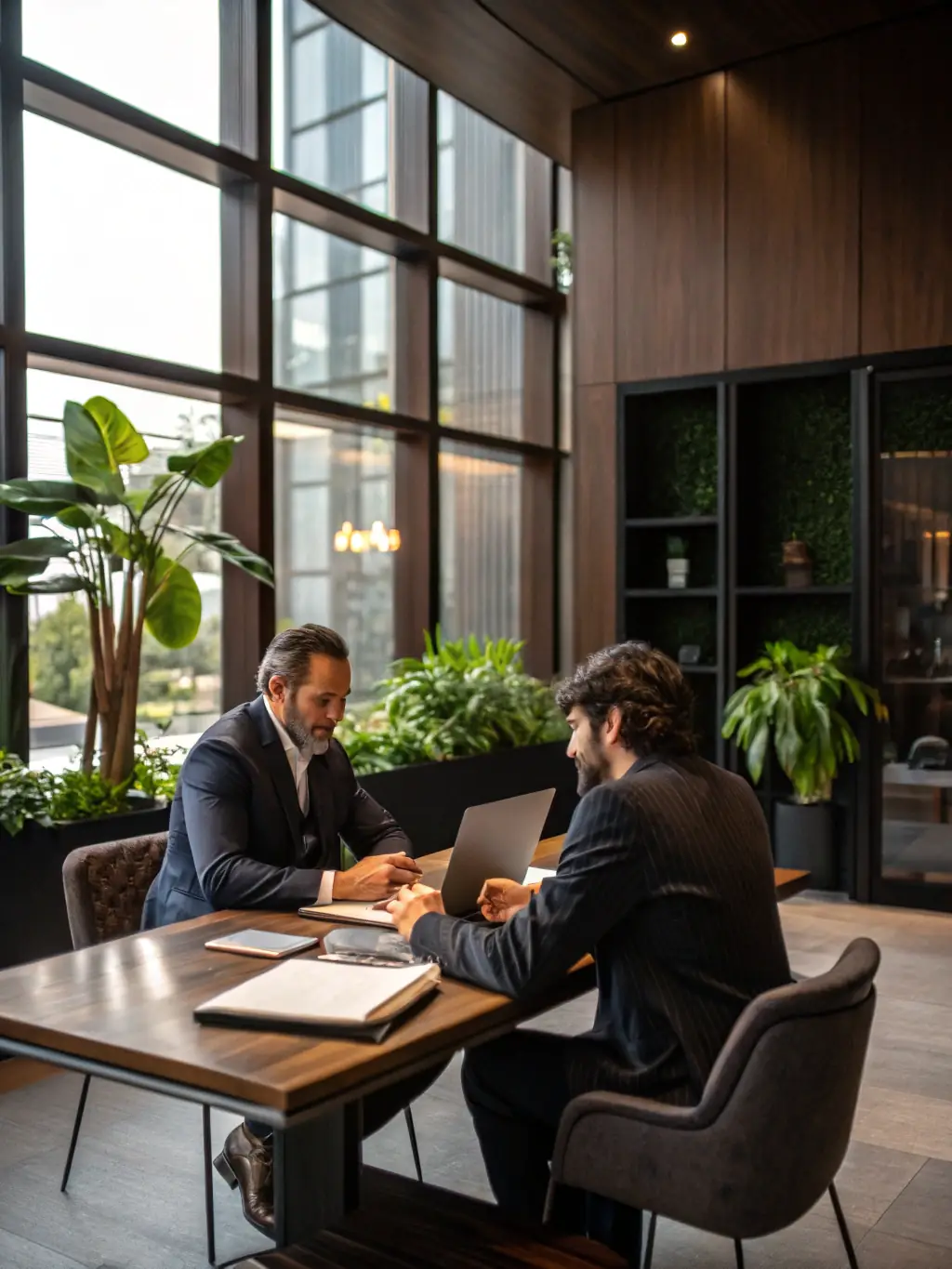 A consultant is presenting a detailed financial plan to a client, highlighting key investment opportunities and risk mitigation strategies.